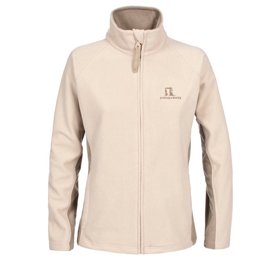 ENGLISH HERITAGE Beige & Tan Fleece Zip-up Jacket Size XL